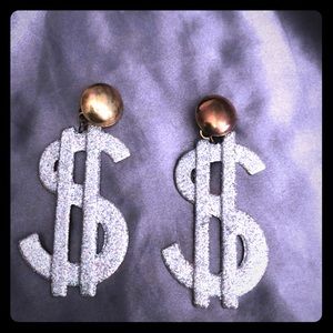 Dollar sign earrings